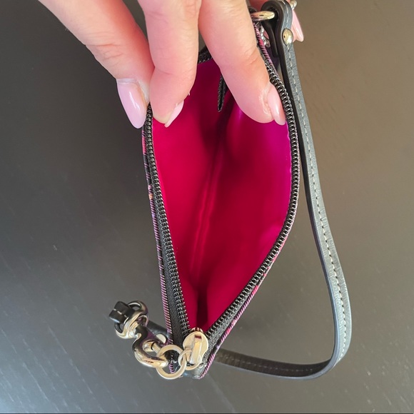 Plaid Coach Wristlet - Picture 2 of 3